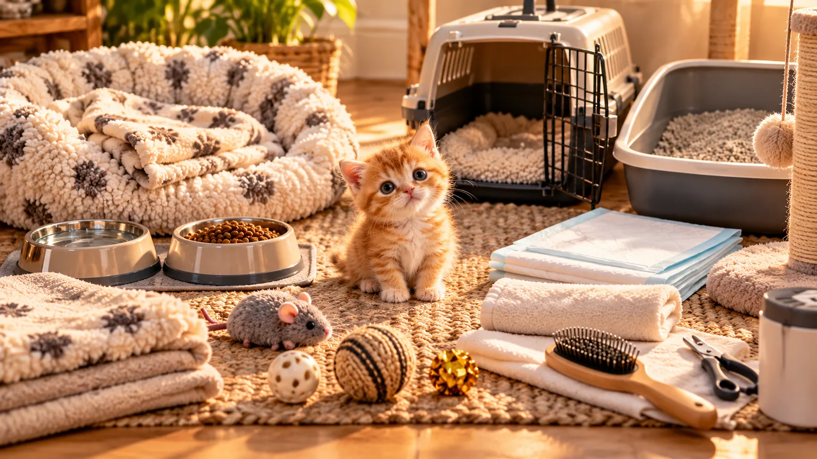 Illustrative kitten starter setup
