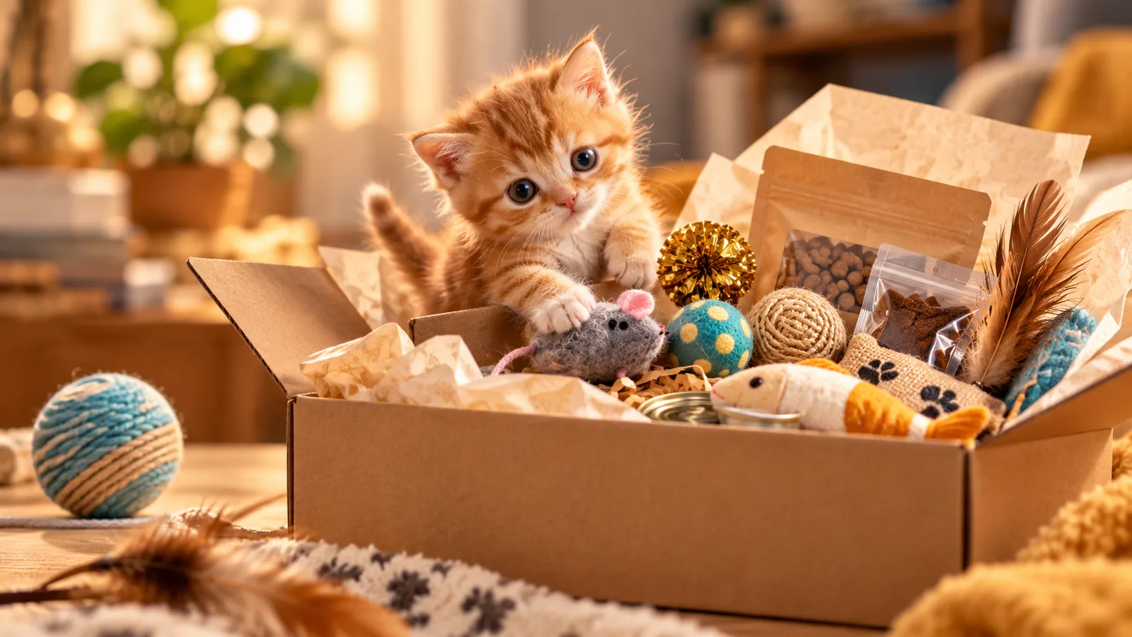 Kitten in a subscription box